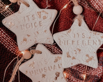 Kath and Kim Christmas ornament set STARS
