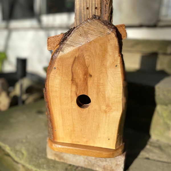 Birdhouse Bluebird Rustic Wood Handcrafted Repurposed