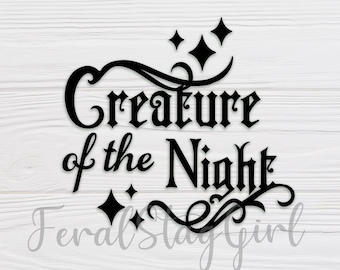 夜の生き物 SVG / 魔術 SVG / ゴシック SVG / 魔女 svg / Cricut カッティング ファイル / pdf / png