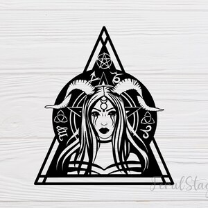 Pagan SVG / Witch SVG / Wicca SVG / Witchcraft svg/ antlers svg / gothic svg / pdf cricut cutting file / png / digital download
