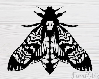 death moth SVG / gothic SVG  / gothic pdf / png / cricut cutting file