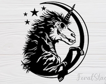 Dead Unicorn SVG / Unicorn Skeleton SVG / Unicorn Skull SVG / Gothic Unicorn svg / pdf / png / cricut cutting file / digital download