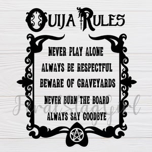 Ouija Rules SVG / Ouija SVG / Pagan SVG / Gothic svg / cricut cutting file / pdf / png / digital download