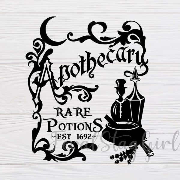 Apothecary SVG / Gothic SVG / Witchcraft SVG / Shop sign svg / pdf / png / cricut cutting file