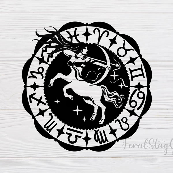 Sagittarius SVG / Horoscope SVG / Star sign SVG / Zodiac svg / cricut cutting file / pdf / png
