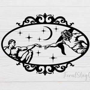 Michelangelo SVG / God SVG / Christian SVG / creation of Adam svg / pdf / png / cricut cutting file / digital download