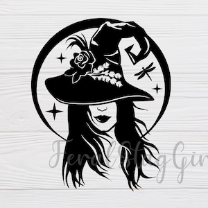 Witch SVG / Halloween SVG / Gothic SVG / Cricut Cutting File / pdf / png / digital download