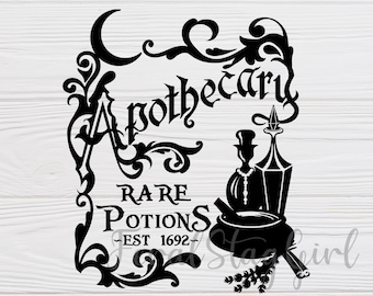 Apothecary SVG / Gothic SVG / Witchcraft SVG / Shop sign svg / pdf / png / cricut cutting file