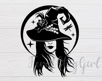 Witch SVG / Halloween SVG / Gothic SVG / Cricut Cutting File / pdf / png / descarga digital