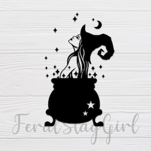 Witch SVG / Cauldron SVG / Gothic SVG / Halloween svg / witchcraft svg / pdf / png / cricut cutting file / digital download