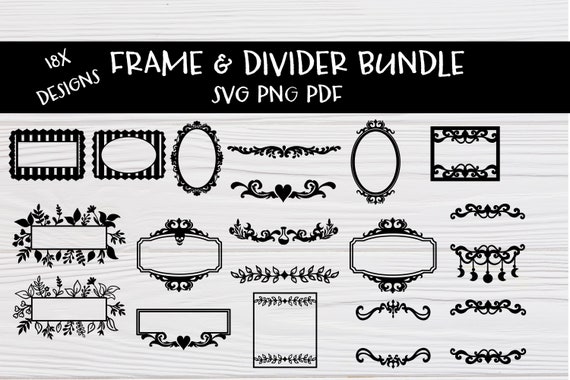 Gothic Frames SVG Bundle / Frames and Dividers SVG bundle / pdf / png / cricut cutting file