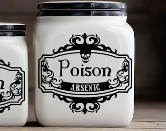 3 x Poison Jar Label SVG's / Label SVG bundle / Victorian Jar Label SVG / Poison svg / Arsenic svg / cricut cutting file / gothic svg png