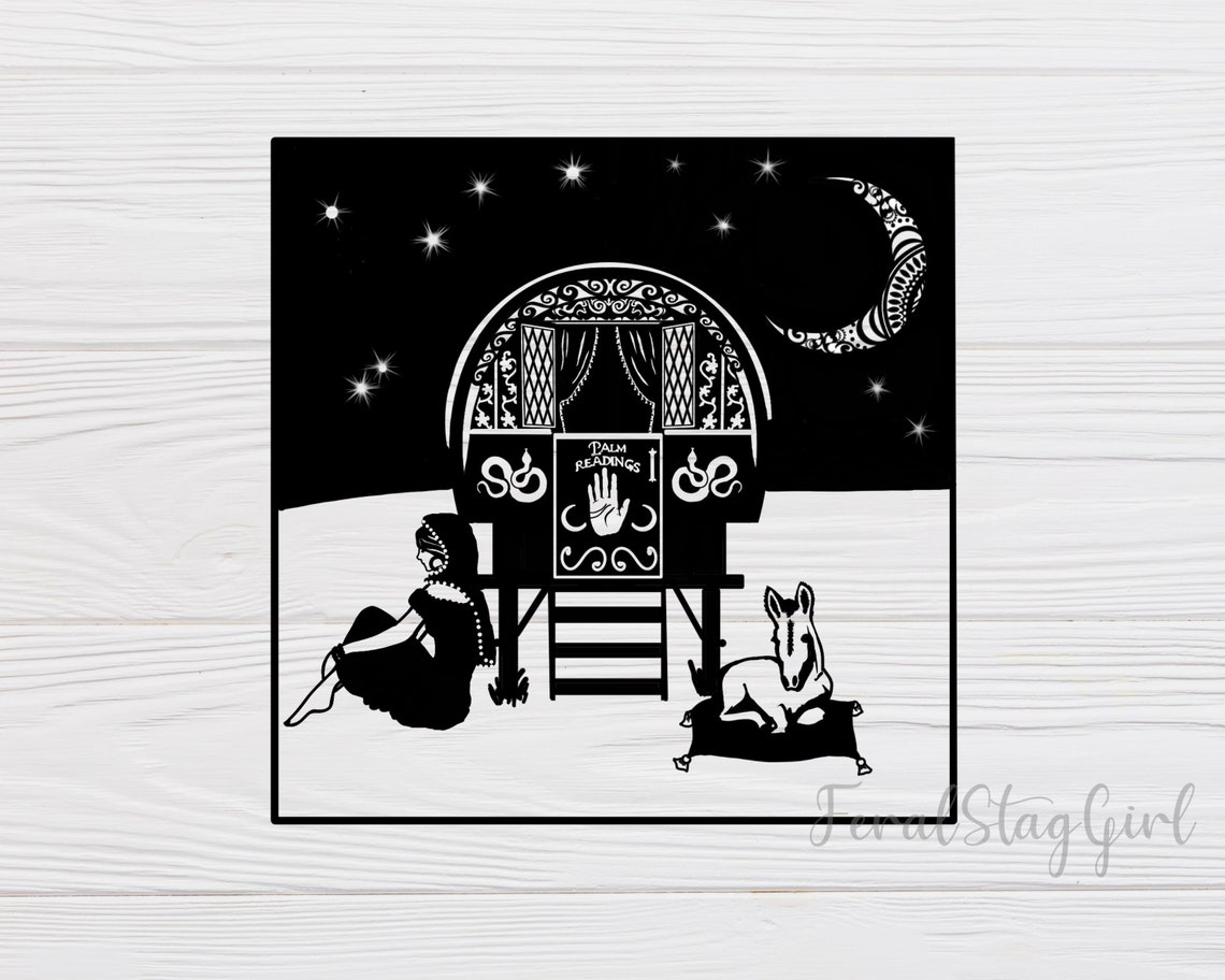Gypsy Caravan SVG / Fortune Teller Cricut SVG / Gypsy Lady SVG Etsy