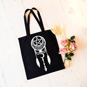 Pagan Dream Catcher SVG / Pentagram SVG / Gothic SVG / Cricut Cutting File / pdf / png / digital download image 2