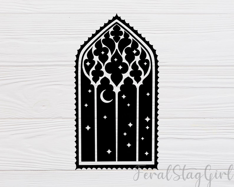 Gothic Window SVG / Church Window SVG / Gothic SVG / Cricut Cutting File / pdf / png / digital download image 1
