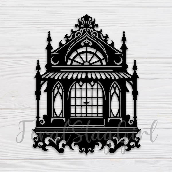 Gothic House SVG / Victorian SVG / Shop Front SVG / pdf / cricut cutting file / png / digital download