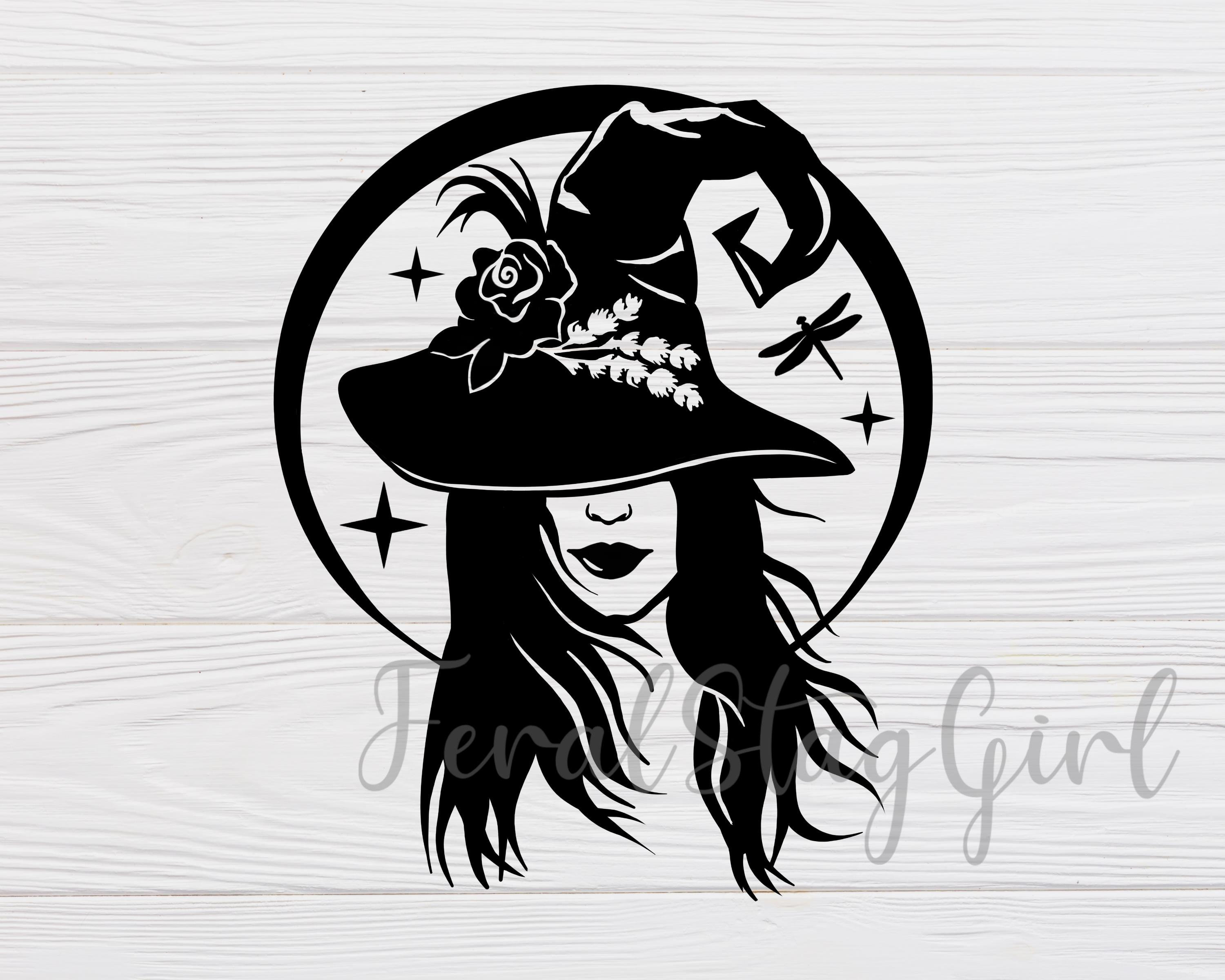 Witch SVG / Halloween SVG / Gothic SVG / Cricut Cutting File / Etsy