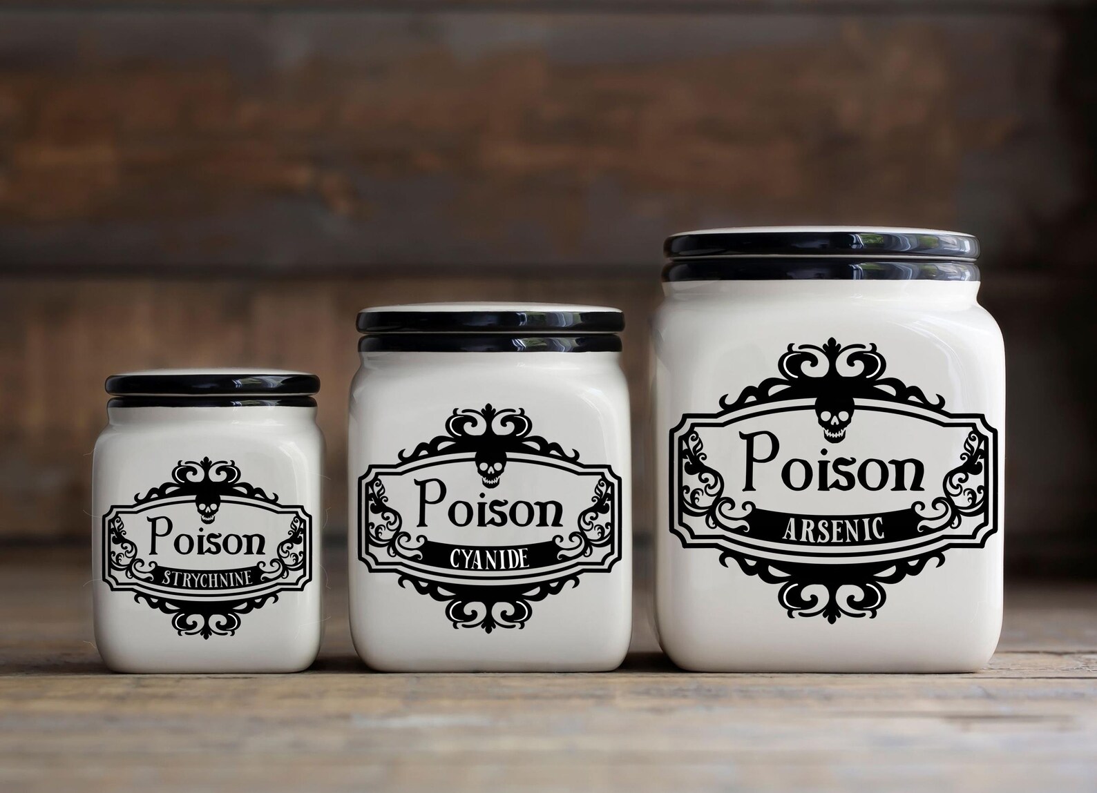 3 X Poison Jar Label Svg's / Label SVG Bundle / Victorian - Etsy