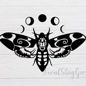 death moth svg / death moth cricut cutting file / PDF / SVG / PNG / digital download