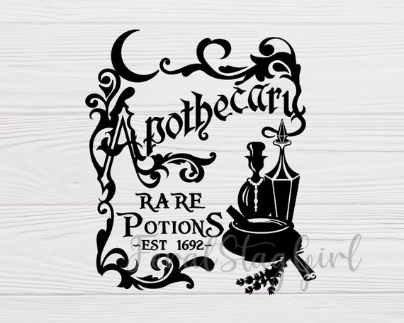 Apothecary SVG / Gothic SVG / Witchcraft SVG / Shop sign svg / pdf / png / cricut cutting file