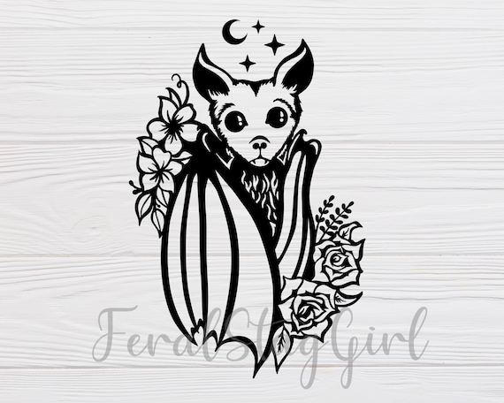 Bat SVG / Gothic SVG / Cute animal SVG / cricut cutting file / pdf / png / digital download
