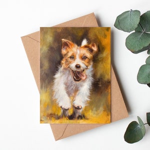 Jack Russell Terrier-kaart | Leuke hondenwenskaart | Hondenliefhebberskaart | Blanco binnenkant | Liefhebbers van Jack Russell Terrier