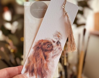 Gepersonaliseerde Cavalier King Charles-spaniël bladwijzer | Grappig cadeau voor hondenliefhebbers en boekenwurmen