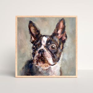 Stampa artistica di Boston Terrier / Stampa artistica su carta di alta qualità