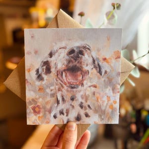 Dalmatische wenskaart | Gelukkige verjaardagskaart voor hondenmama of hondenpapa | Blanco binnenkant