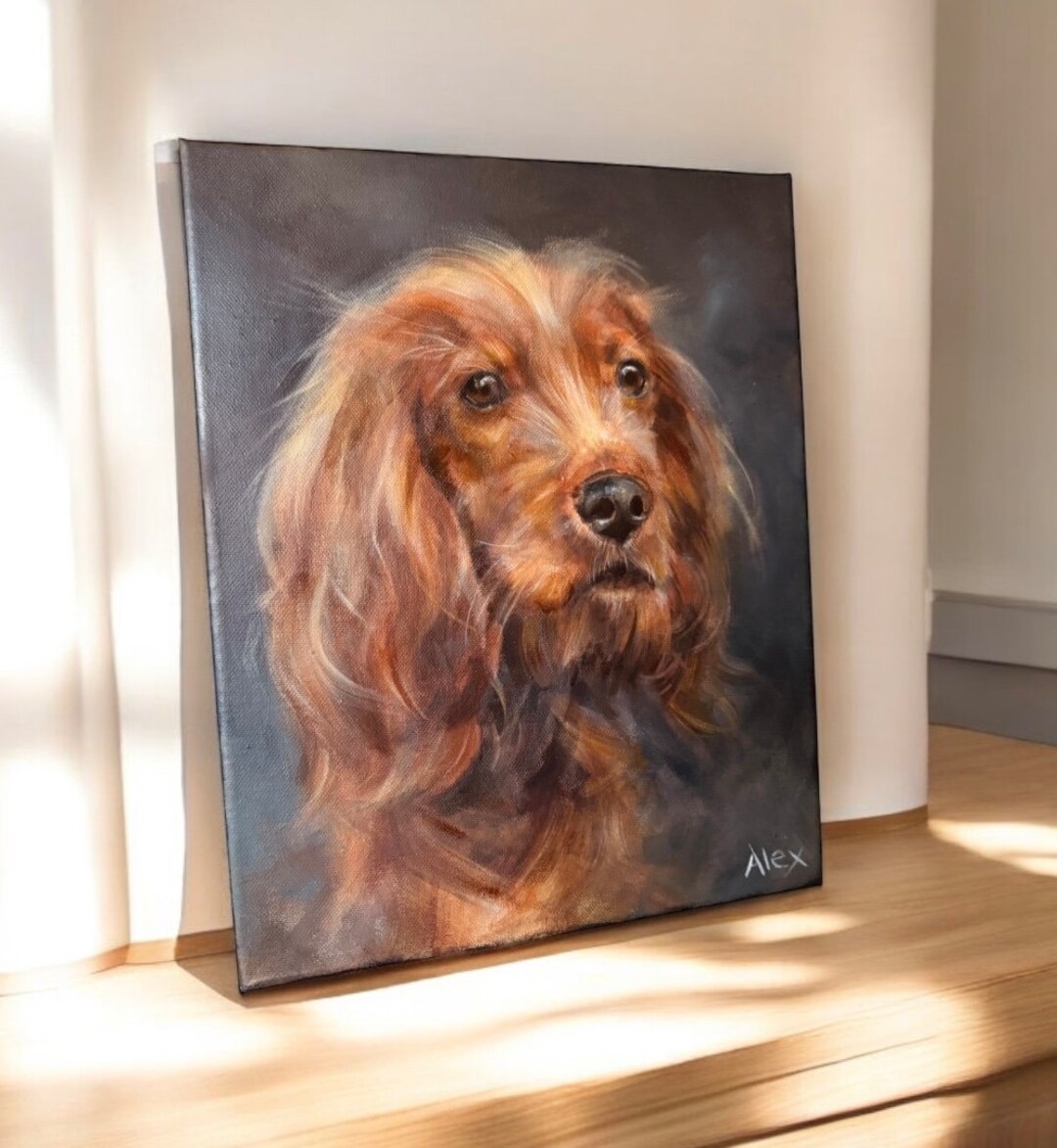 Custom Pet Portrait: Hand-painted Acrylic on Canvas - Etsy
