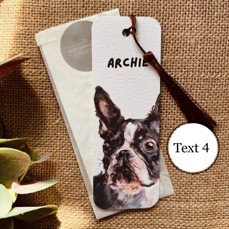 An image of the bookmark design featuring the personalisation option with the "Text 4" font style available for customising your bookmark.