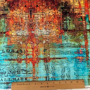 Tim Holtz Eclectic Elements - Abandoned - Rusted Patina - Patina - by Free Spirit - 1/2 yard