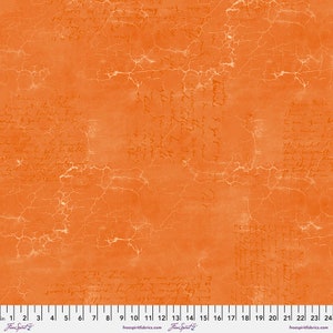 Tim Holtz Eclectic Elements by Free Spirit - Cracked Shadow Carnelian orange - 1/2 yard