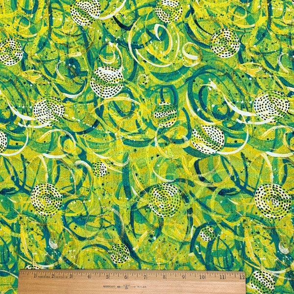 Dance Moves by Katie Pasquini Masopust for Free Spirit fabrics - Swing - Green - 1/2 yd