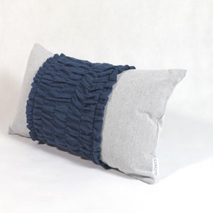 Oreillers décoratifs bleu clair, façade en lin bleu foncé, oreillers jetables bleu pâle, oreillers décoratifs en lin, coussin décoratif bleu clair