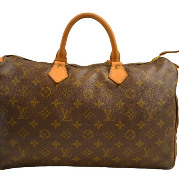 Authentic Louis Vuitton Monogram Speedy 35 Handbag Purse in Brown Vintage "Good Condition" (SALE - 62% OFF)