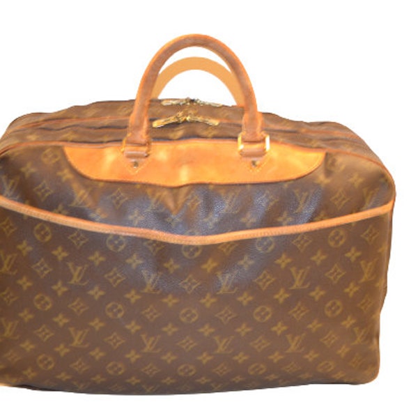 Authentic Louis Vuitton Monogram Alize 24 Heures XL Soft Travel Bag in Brown Vintage "Rare-Discontinued" (2,100.00-SALE - 80% OFF)