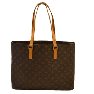 Authentic Louis Vuitton Monogram Luco Large Shoulder Tote Bag Handbag Purse in Brown Vintage "GUC" (SALE - 66% Off)