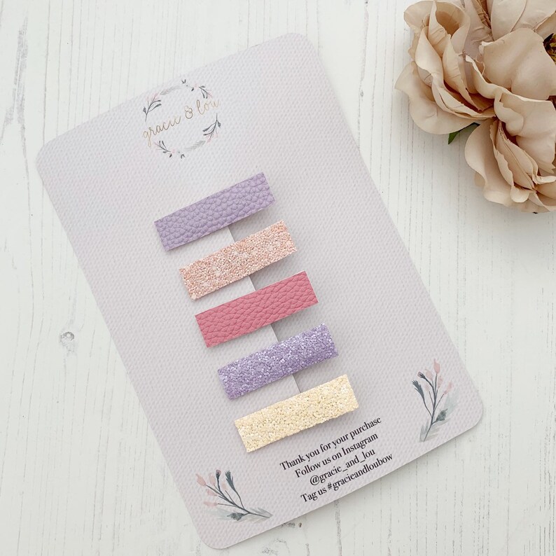 Girls Fringe Clips Glitter Purple Hair Clips Baby Toddler Etsy