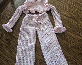 Pantalones y medio suéter para niñas