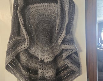 Chaleco Mandala Negro y Gris
