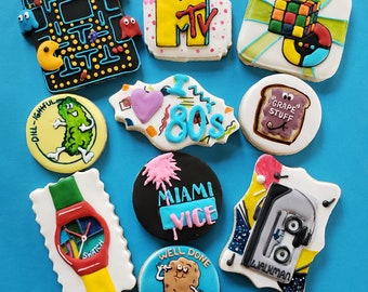 80 S Themed Cookies Etsy
