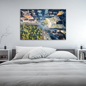 Columbus Circle New York City Aerial Photography (Metal & Bamboo Prints)