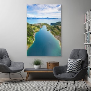 Aialik Bay - Seward Alaska Lakes Fine Art Aerial Photography (Metal & Bamboo Prints)