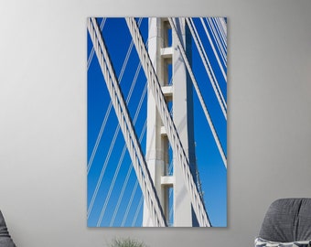 San Francisco-Oakland Bay Bridge - Abstract Close-Up Fine Art Photography by Toby Harriman - 1 (Metal & Bamboo Print)