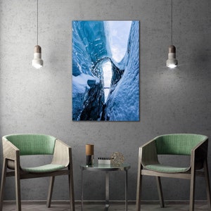 Curvy Black Ice - Matanuska Glacier Alaska Fine Art Photography  (Metal & Bamboo Prints)