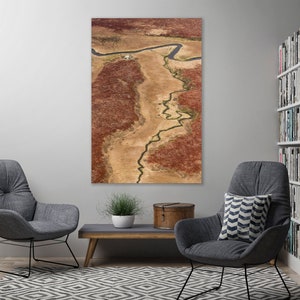 Aleutian River III - Aerial Alaska Fine Art Photography (Metal & Bamboo Prints)
