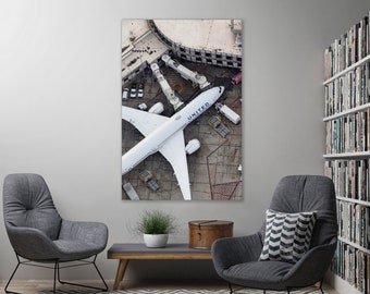 United Airlines Terminal - Los Angeles International Airport LAX - Aerial Photography (Metal & Bamboo Prints)