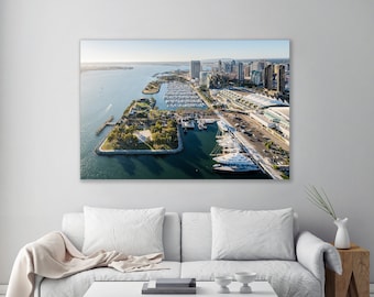 Downtown Waterfront - San Diego, California - Aerial Fine Art Photography (Metal & Bamboo Prints)