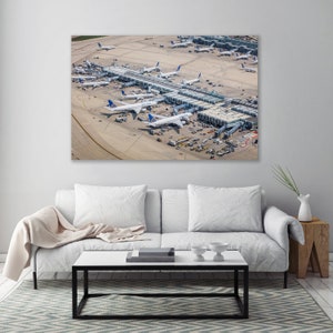 United Airlines Terminals - Chicago O&#39;Hare International Airport - Aerial Fine Art Photography (Metal & Bamboo Prints)